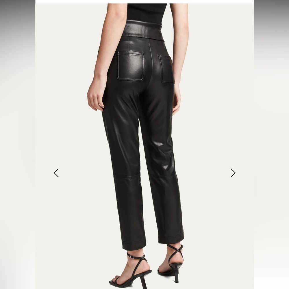 Jonathan Simkhai | Black Tessa Vegan Leather Pants | Size 6 - Picture 3 of 4